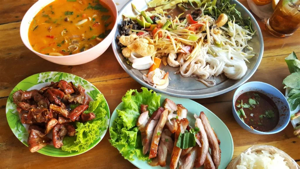 typisches Essen aus Thailand