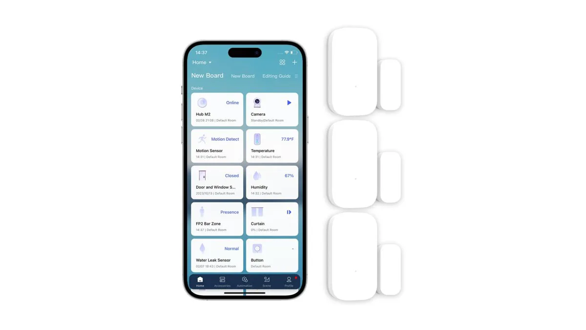 Aqara Tür- und Fenstersensor 3er Pack, kleine weiße Kontakte, Zigbee