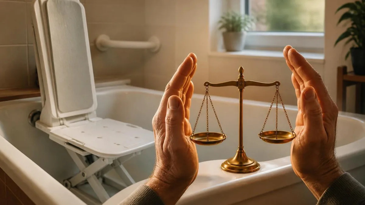Praktische Anwendung von Badewannenlift