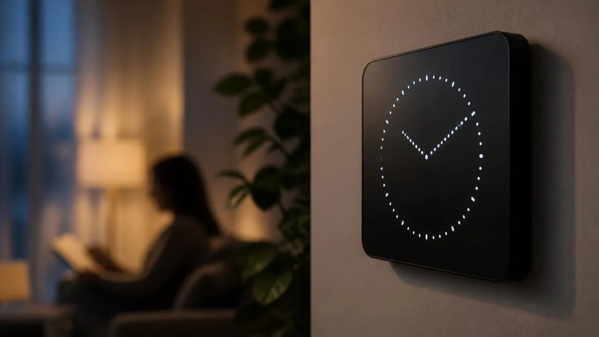 einer der digitalen uhren - wanduhr wohnzimmer stimmung