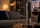 elektrischer weinöffner elegantes wohnzimmer warmes licht