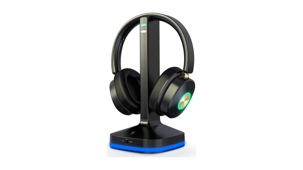 Universelle Funkkopfhörer mit Ladestation und optisch/aux/rca Eingängen