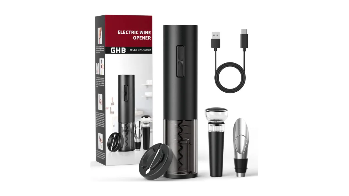 ghb elektrischer korkenzieher 6in1 usb ladekabel