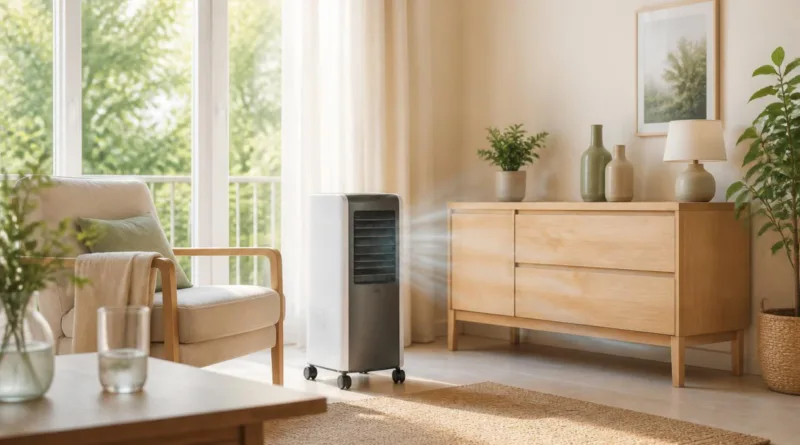 Verdunstungskühler im wohnzimmer seniorenfreundlich