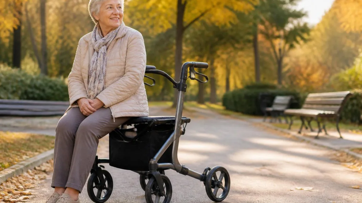 Praktische Anwendung von Leichtgewicht Rollator unter 7,5 kg