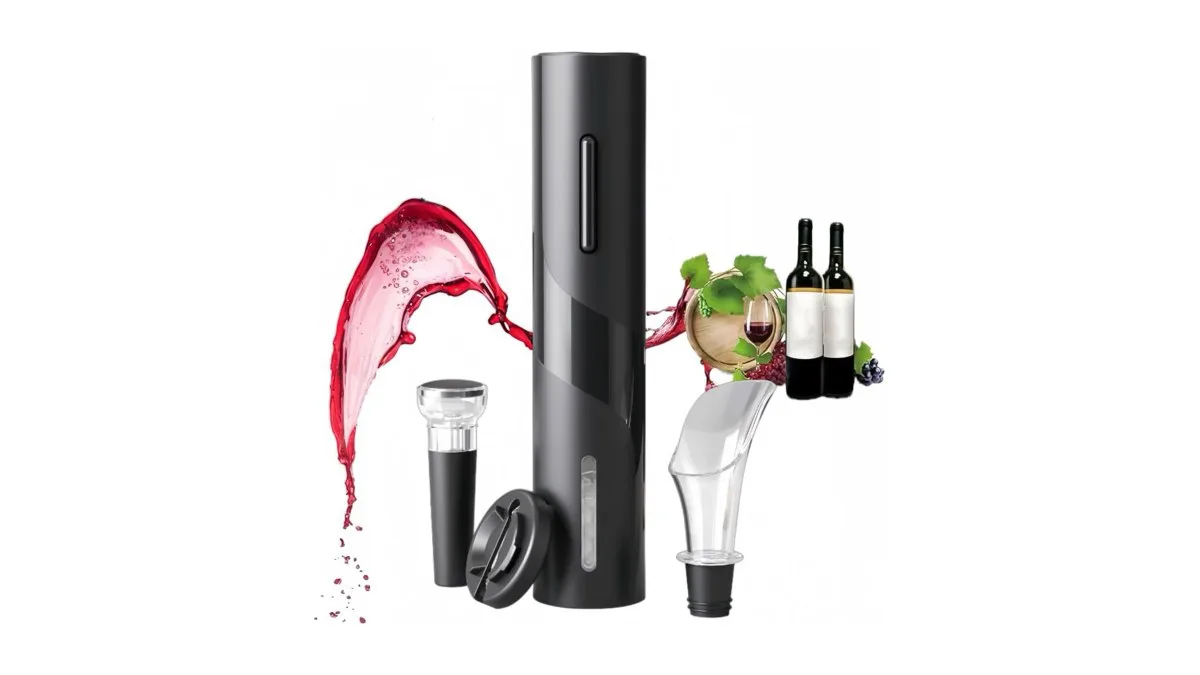 peipu elektrischer weinöffner schwarz kompakt