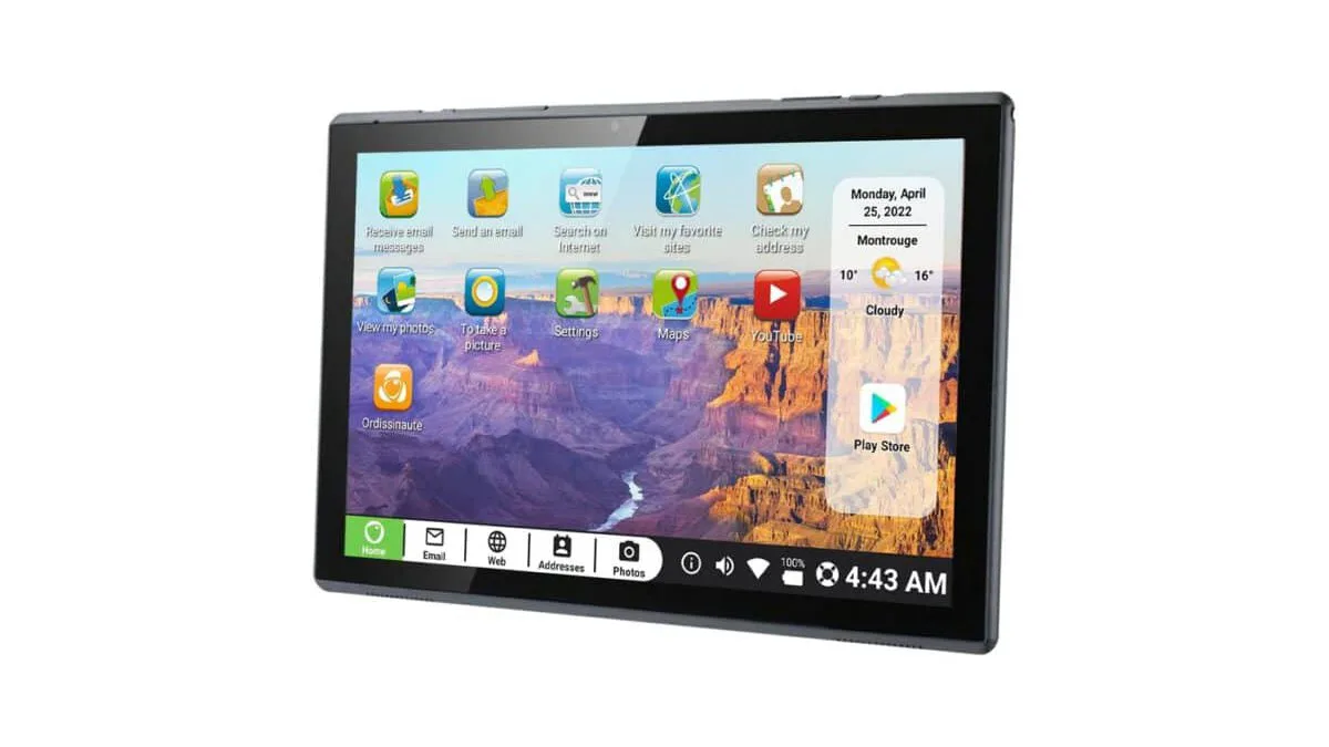 Pix-Star Tablet mit großer Diashow und klarer Fotoanzeige
