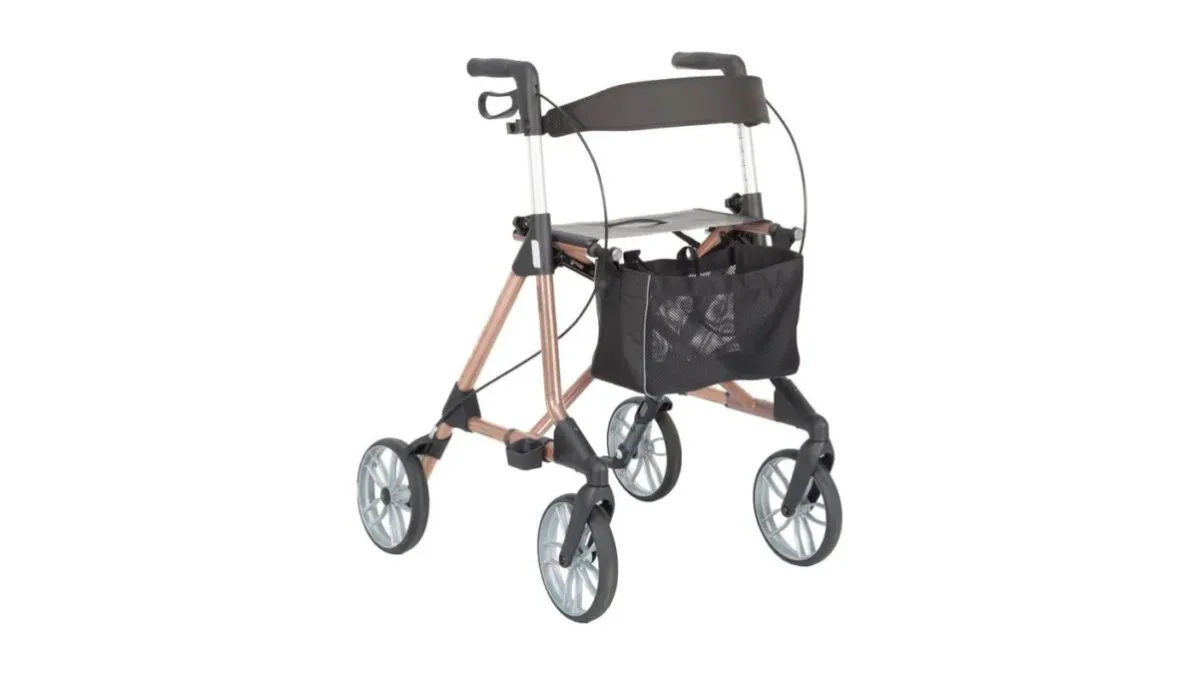 Russka Elan Classic Rollator, gepolsterte Sitzfläche, stabiler Rahmen