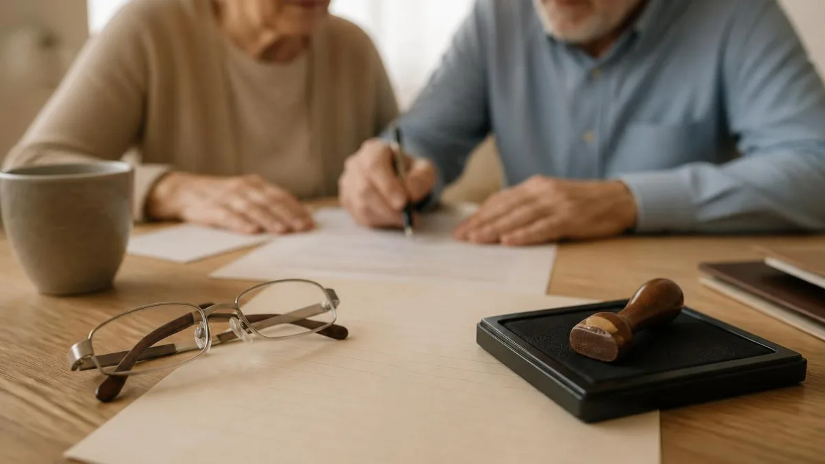 Papier mit handschriftlichen Stichwörtern zu Erbrecht, symbolisiert Klarheit bei Begriffen