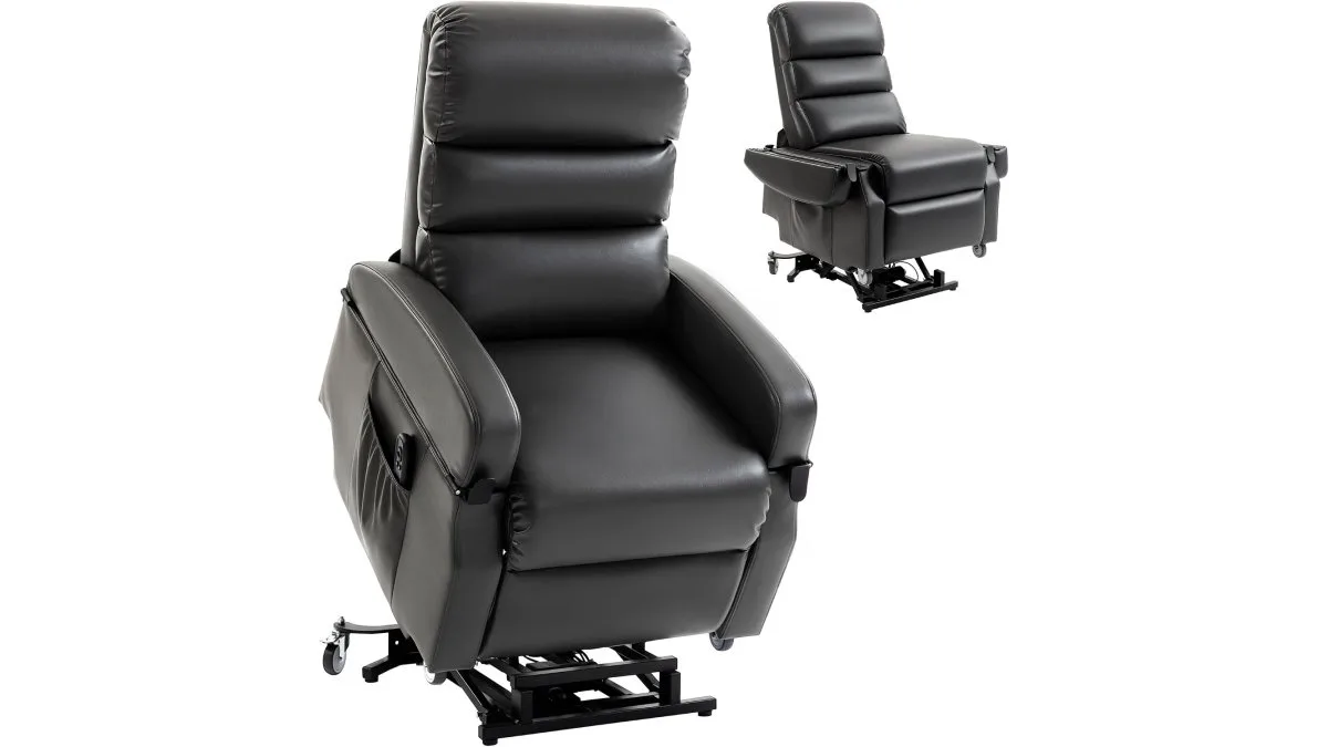 HOMCOM Relaxsessel mit hochgestelltem Fußteil und geöffneter Armlehne