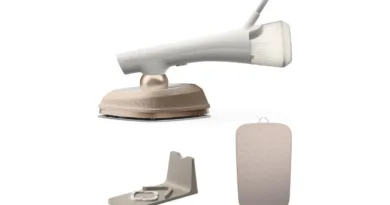 Philips OneTurn 2‑in‑1 Bügeleisen und Steamer, weißes kompaktes Gerät mit drehbarem Kopf
