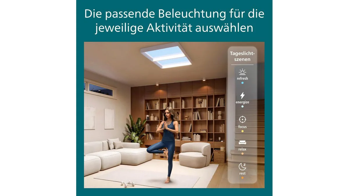 Philips Skylight VitaUp Medium Deckenleuchte in weiß mit flächiger Abdeckung – weitere Produktansicht 5